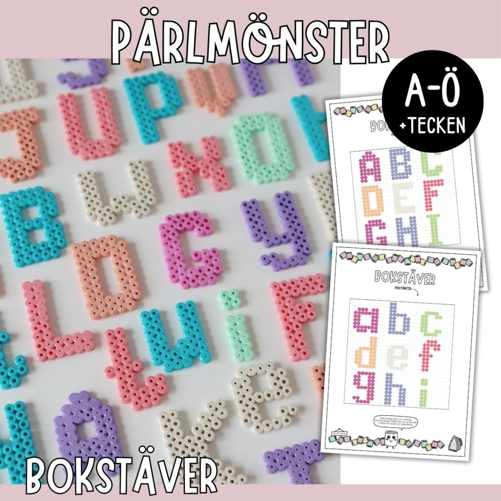 Pärlmönster: Alfabetet