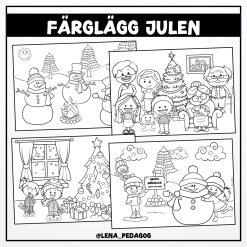 Färglägg julen