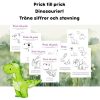 Prick till prick – Dinosaurier! Träna siffror och stavning