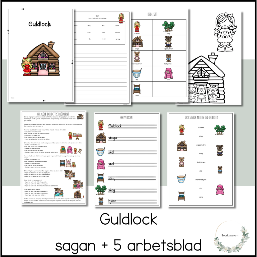 Guldlock och de tre björnarna nivå 1