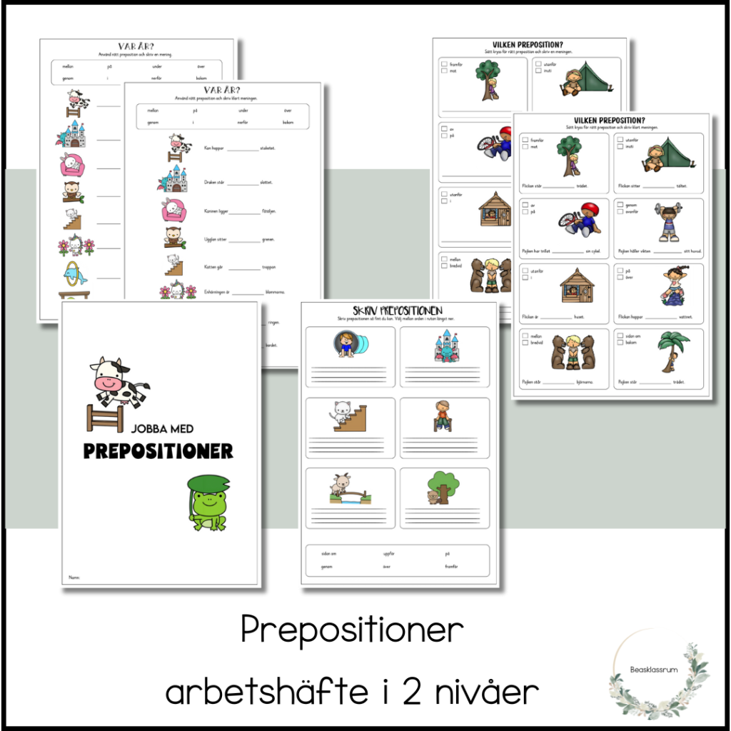 Prepositioner – arbetshäfte i 2 nivåer