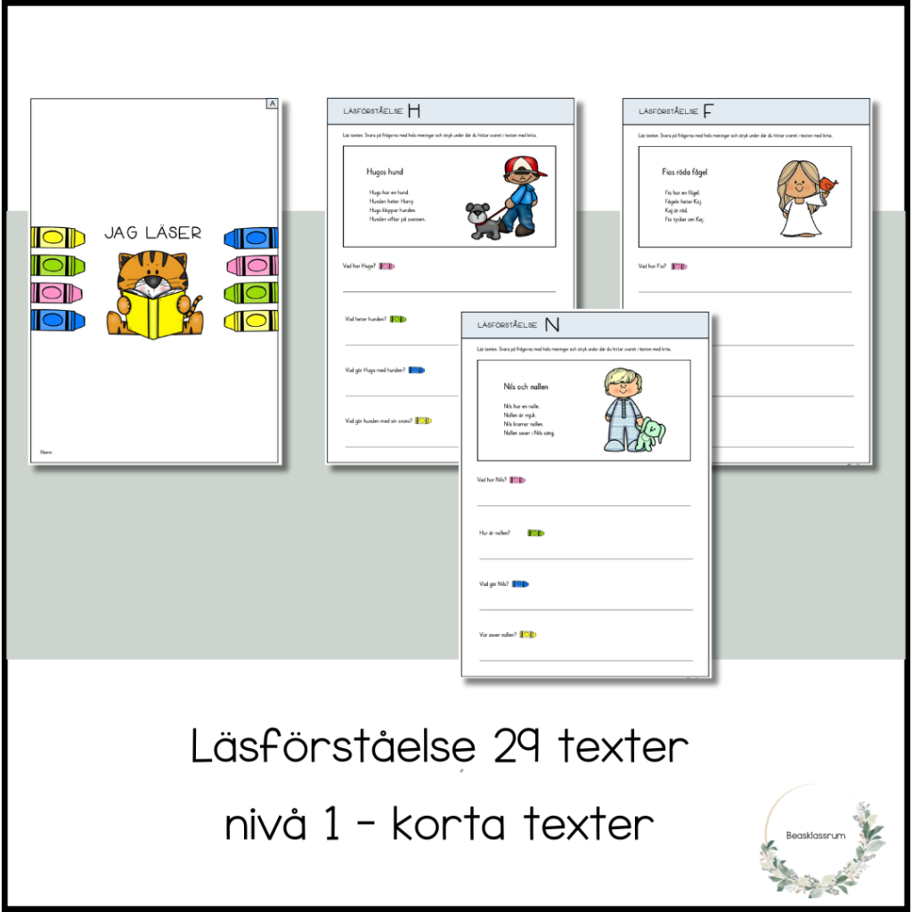 Läsförståelse nivå 1 – 29 texter