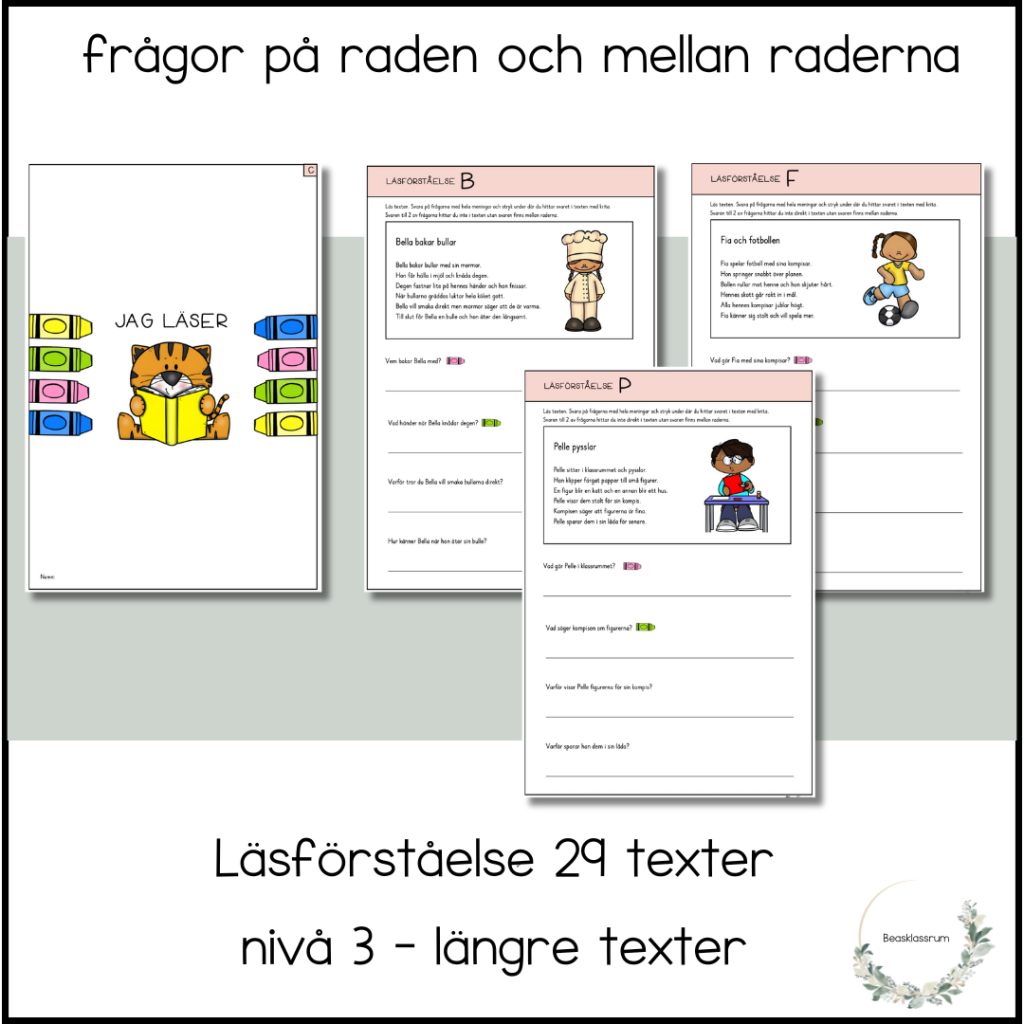 Läsförståelse nivå 3 – 29 texter