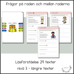 Läsförståelse nivå 3 - 29 texter
