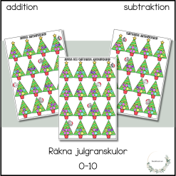 Räkna julgranskulor 0-10