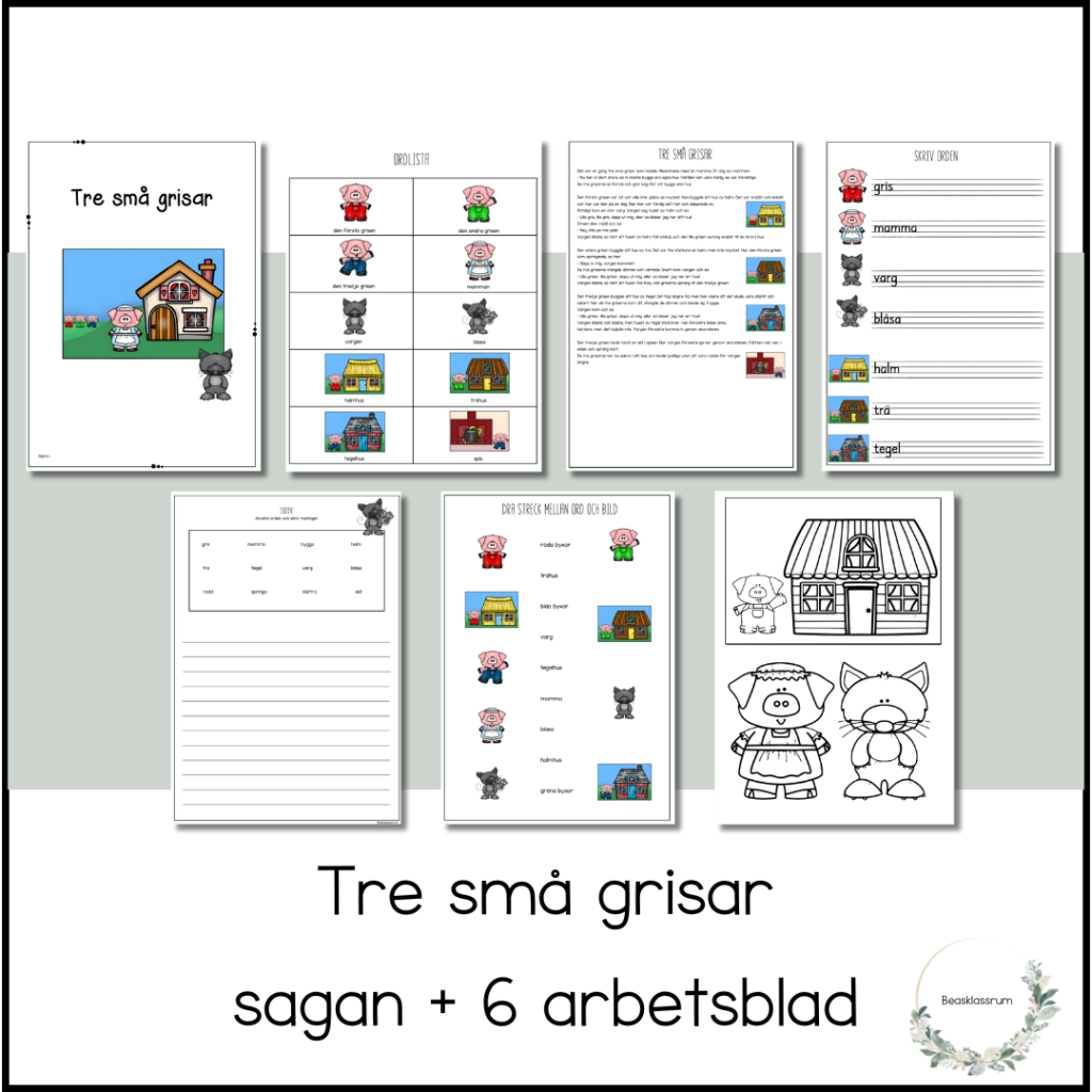 Tre små grisar nivå 1