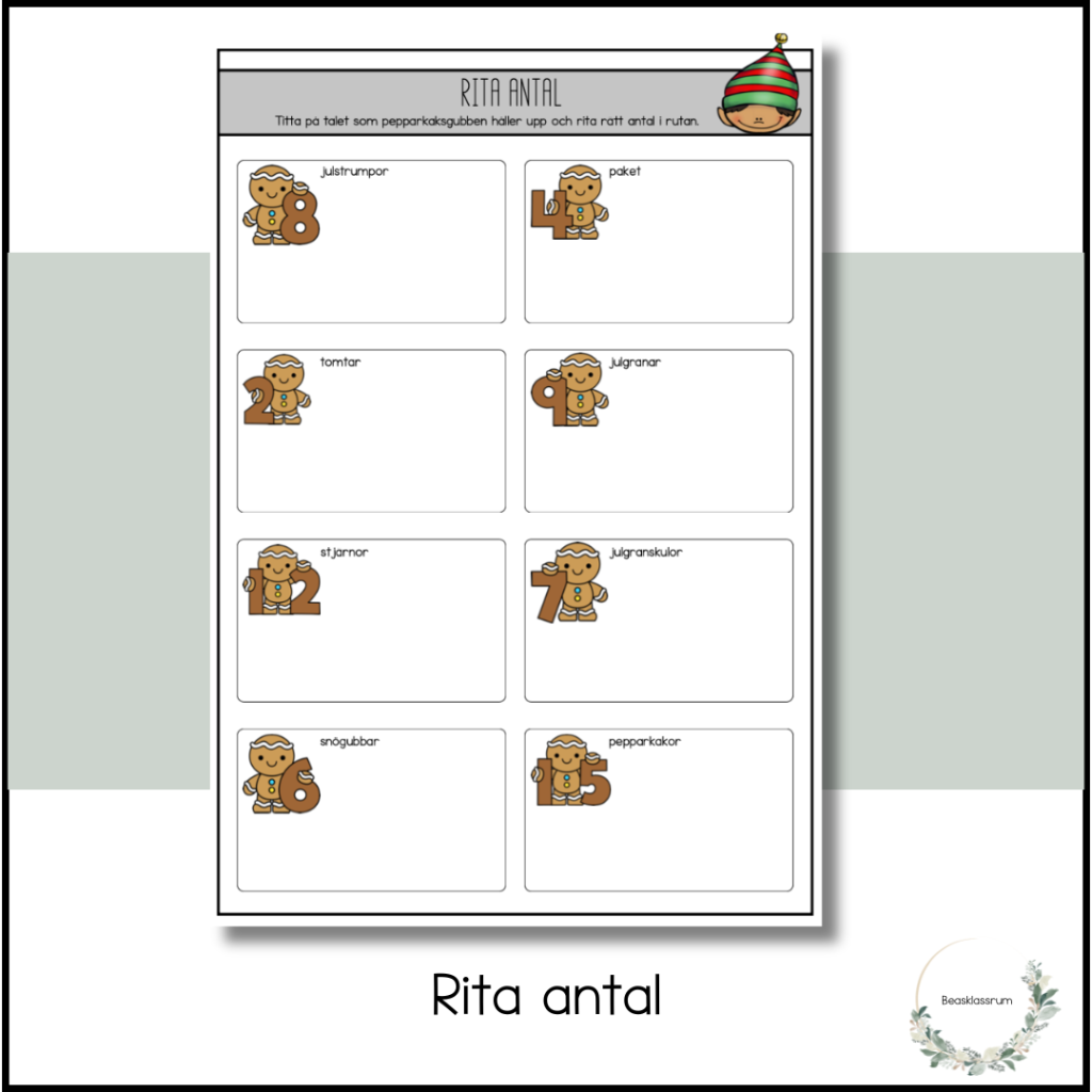Rita antal med pepparkakan