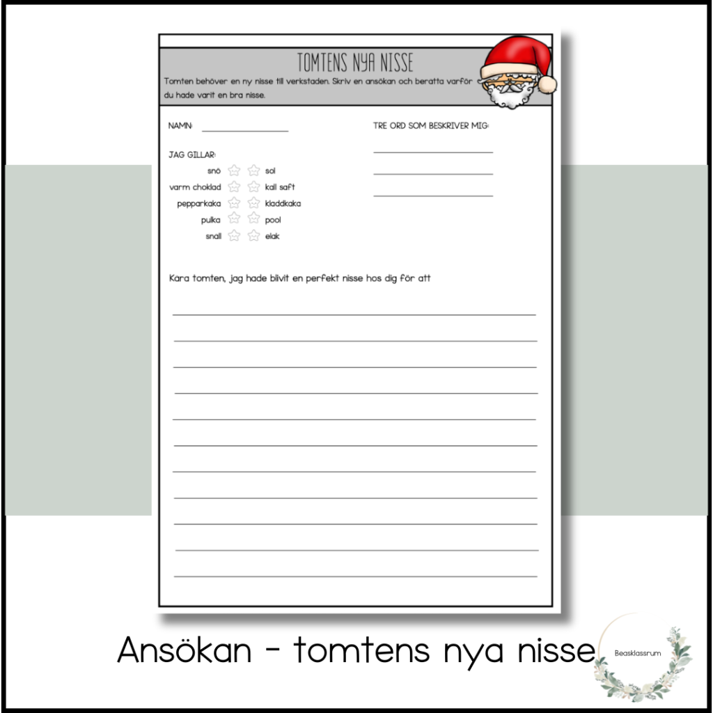 Tomtens nya nisse – skriv argumenterande text