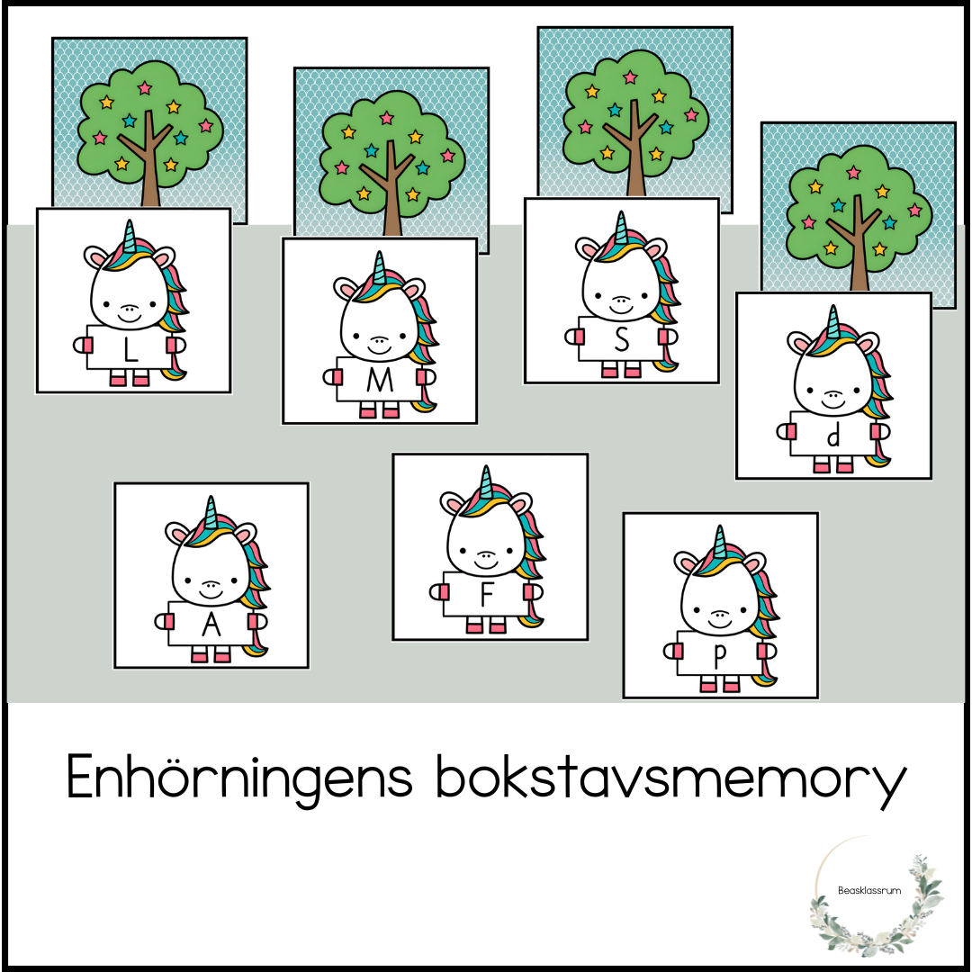 Enhörningens bokstavsmemory