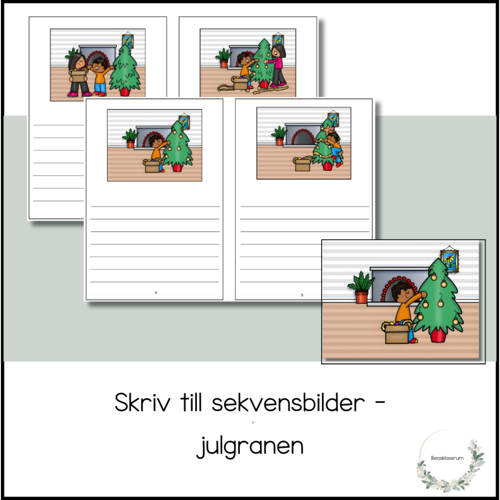 Julgranen – skriv till sekvensbilder