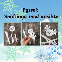 Pyssel: Gör din egen snöflinga med ansikte