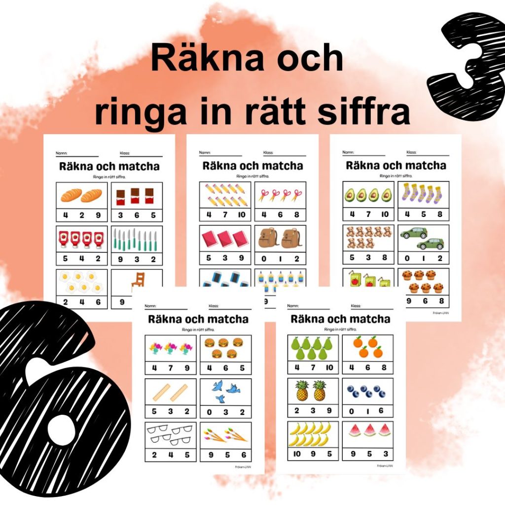Räkna och ringa in rätt siffra