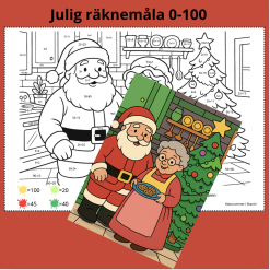 Julig räknemåla 0-100
