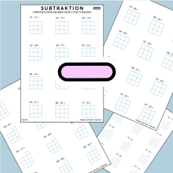 Subtraktion uppställningar med och utan växling