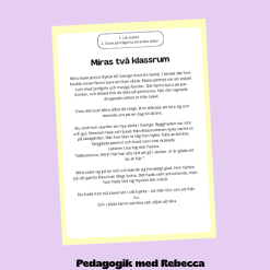 Läsförståelse: Miras två klassrum