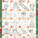 Julkalender Adventskalender färgläggning - bild 7