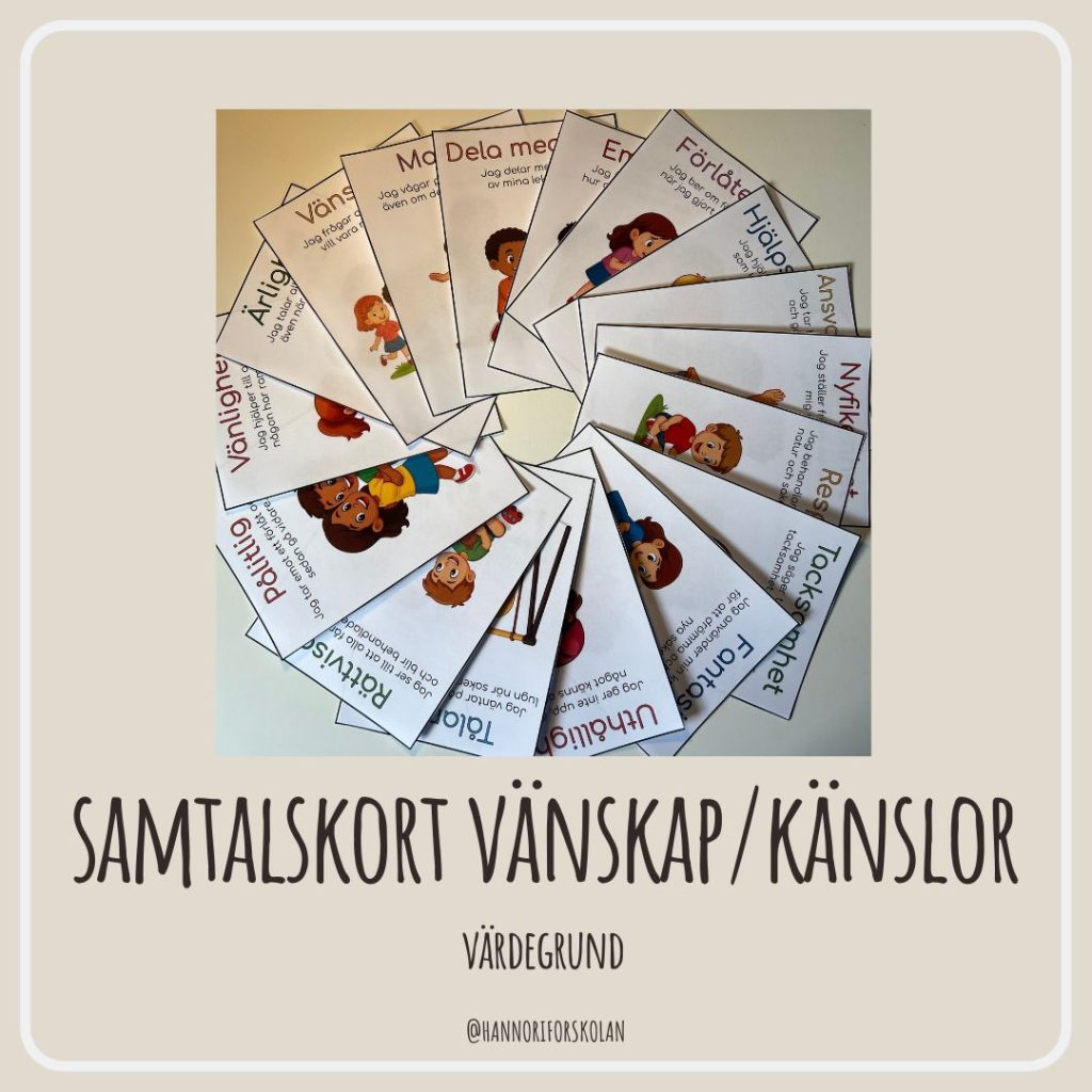 Samtalskort vänskap / känslor