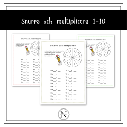 Snurra och multiplicera 1-10