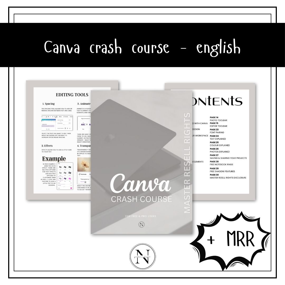 Canva Crash Course - English - MRR product