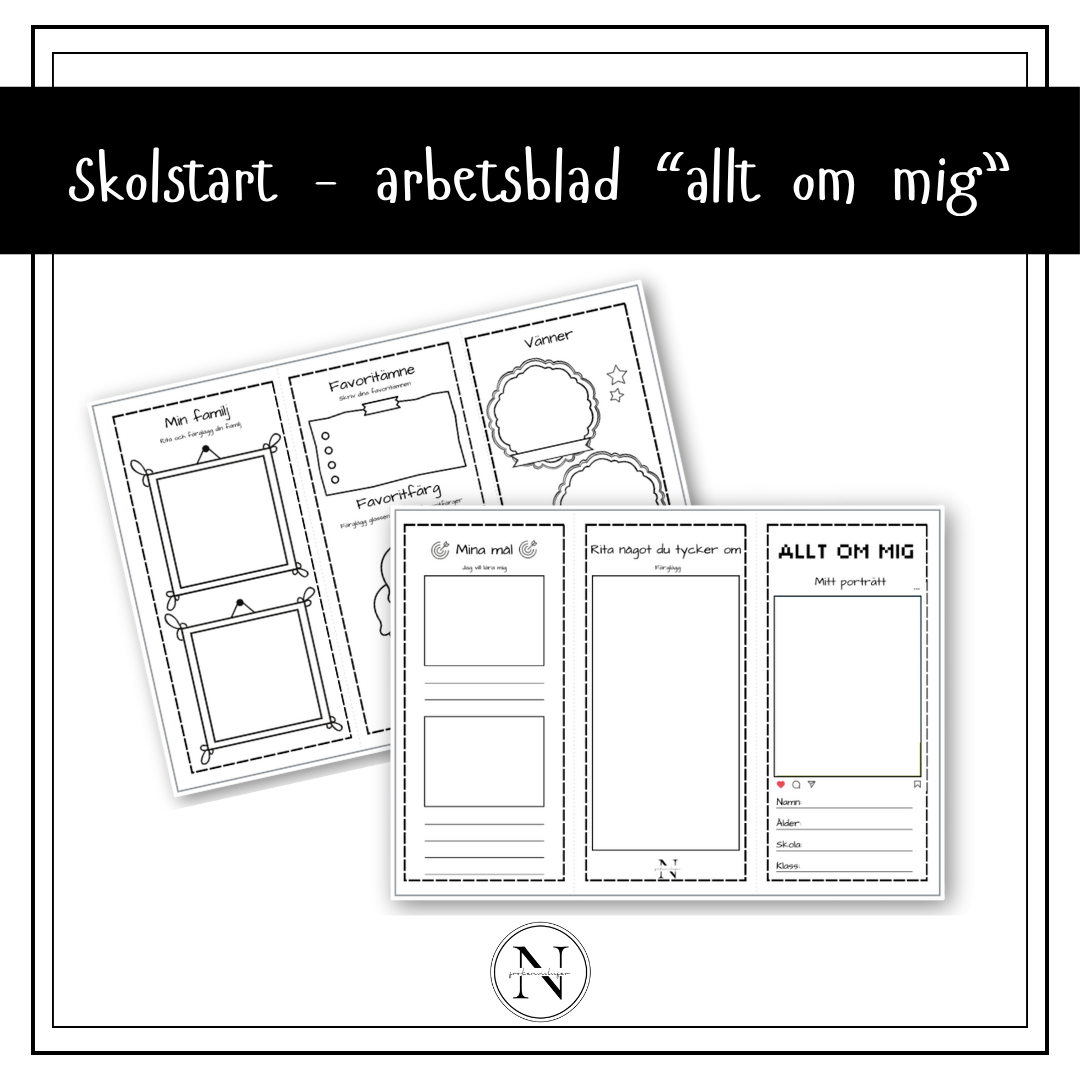 Skolstart - allt om mig