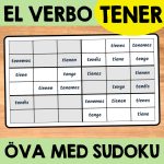 Spanska verbet TENER – Verb-Sudoku, arbetsblad och facit | Klar att använda - bild 2