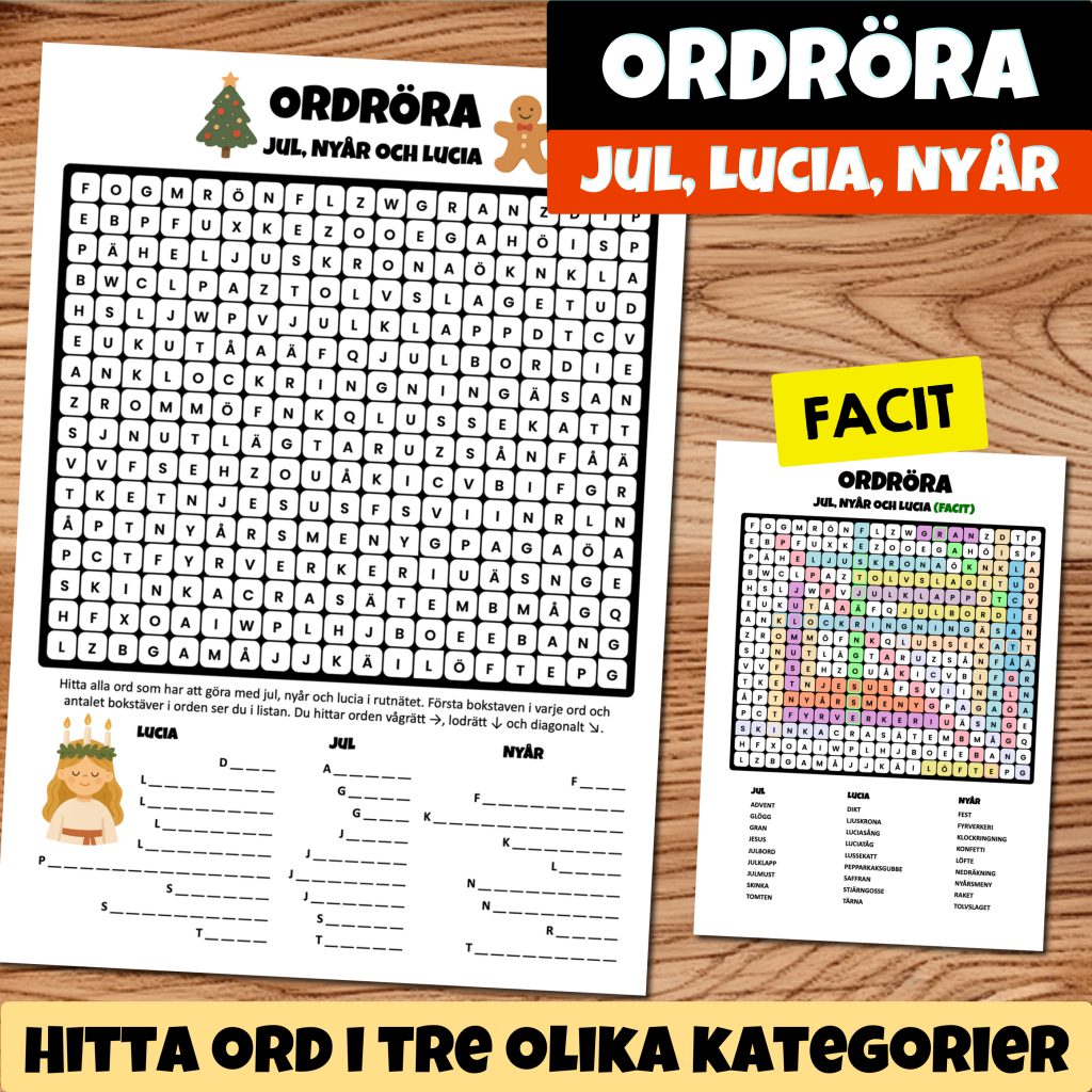 Ordröra: Jul, Lucia & Nyår