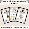 Djur på Bondgården - Korsord + Tipspromenad (Paket)