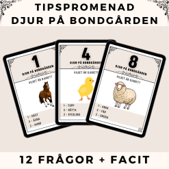 Tipspromenad - Djur på bondgården
