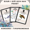 Djur i Sjö och Hav - Korsord + Tipspromenad (Paket)