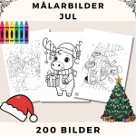 Målarbilder Jul – Megapaket [200 bilder] - bild 1