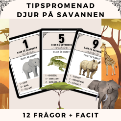 Tipspromenad - Djur på Savannen