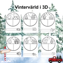 Vintervärld i 3D julpyssel