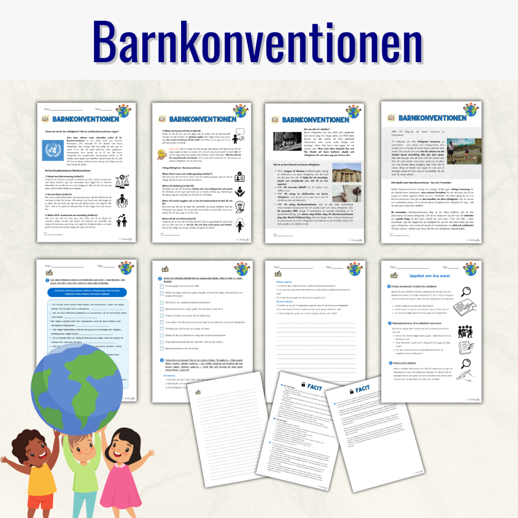 Barnkonventionen: Ett Komplett Lärarmaterial för åk 4-6