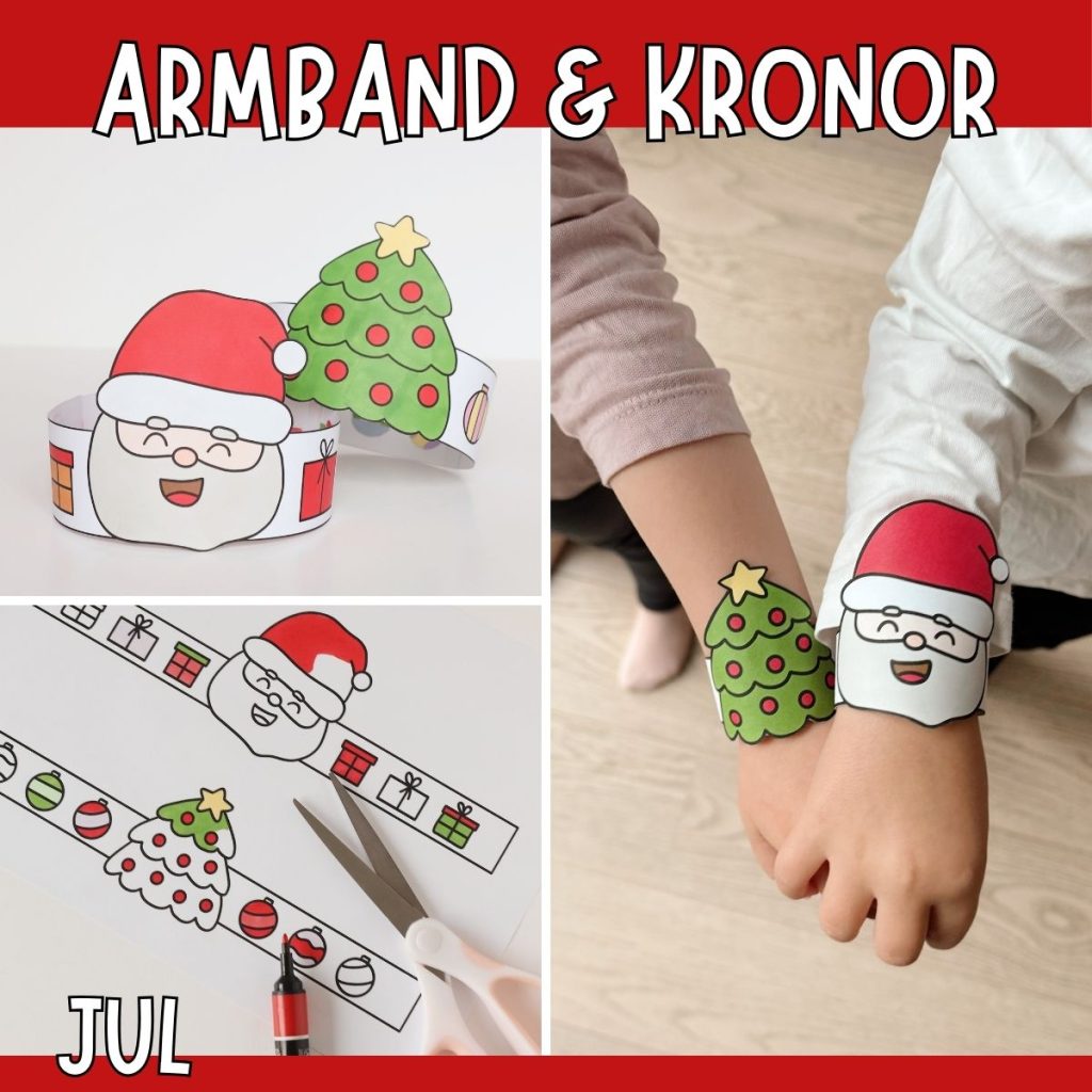 Julpyssel- armband och huvudkronor