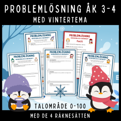 Problemlösning vintertema med de 4 räknesätten, talområde 0-100