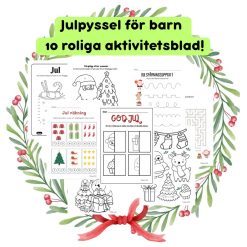 Julpyssel för barn – 10 roliga aktivitetsblad!