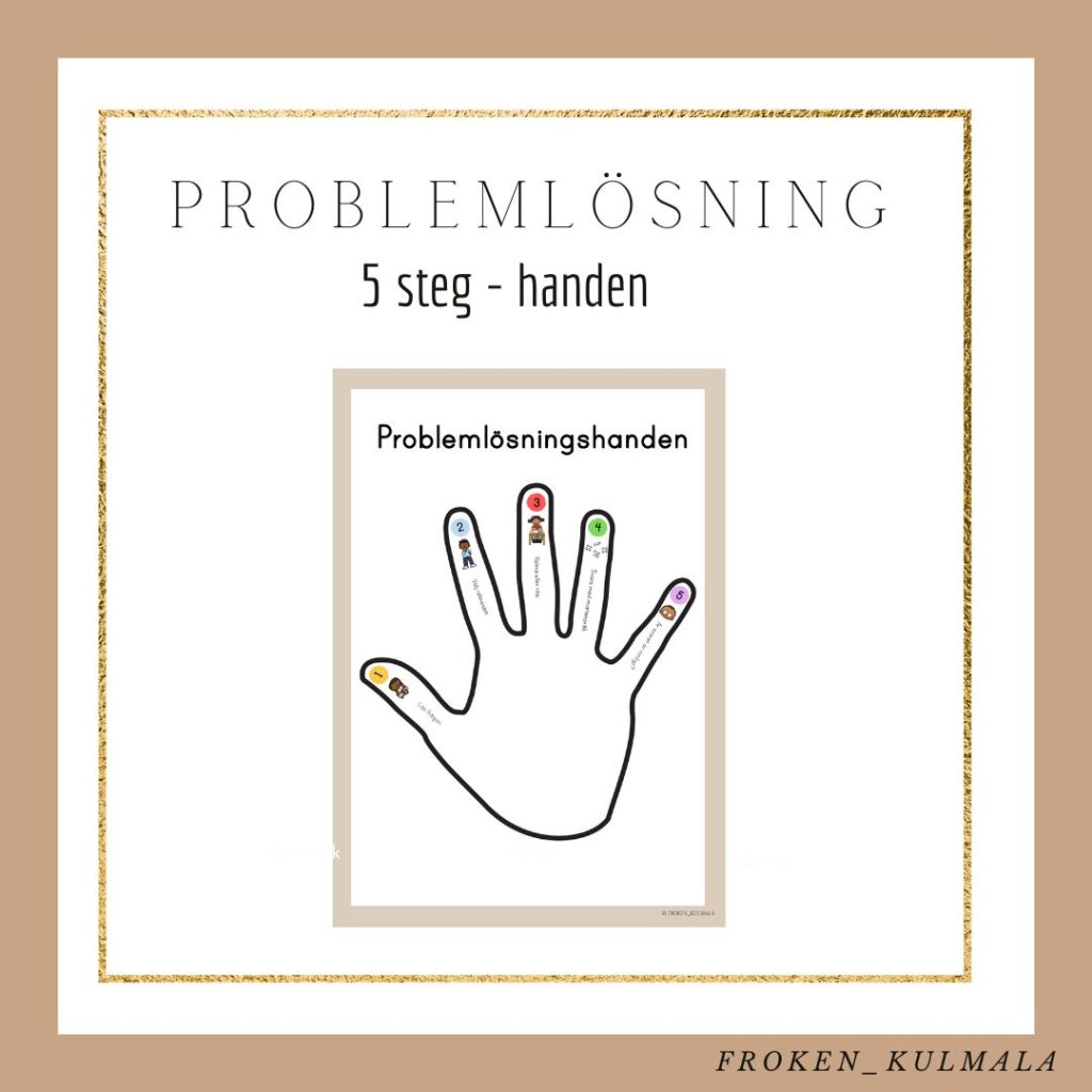 Problemlösningshanden 5 steg