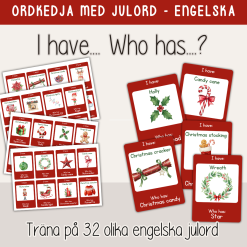 Jul - Engelska julord - Ordkedja - I have... Ho has?....
