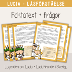 Lucia – Jul – Läsförståelse i tre nivåer med frågor - bild 1
