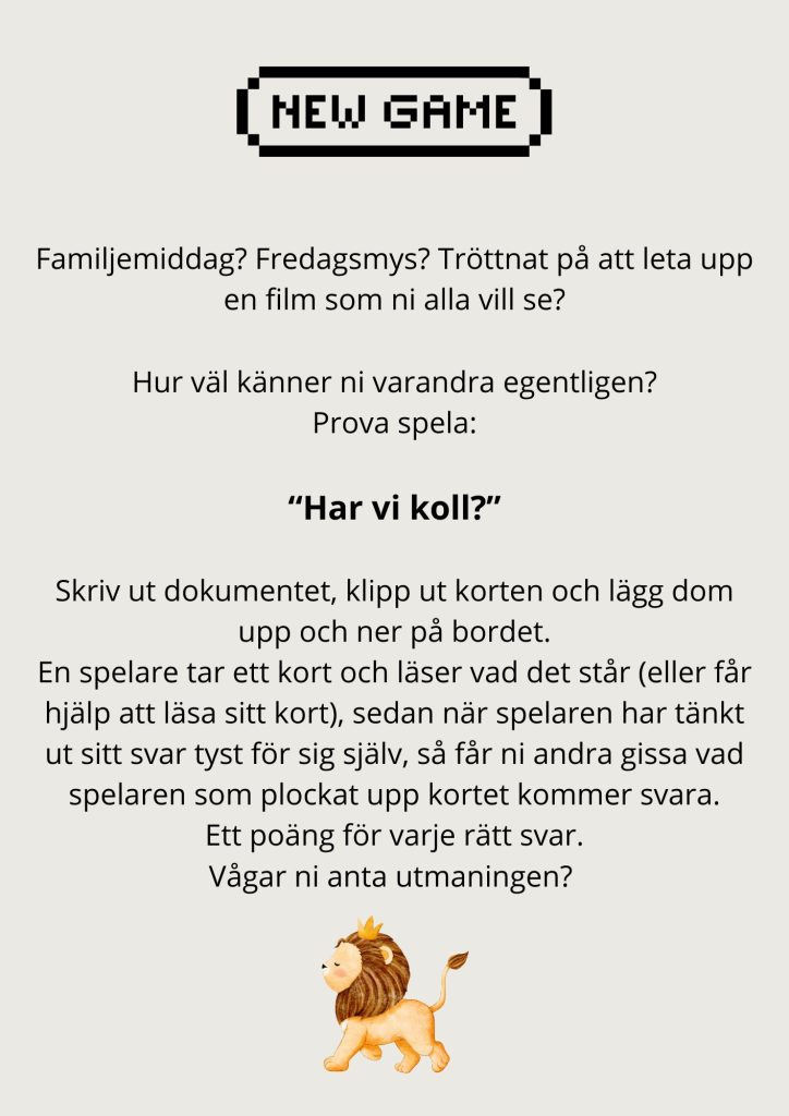 Har vi koll?