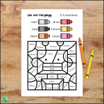 Läs och färglägg – Ord 4 - bild 2