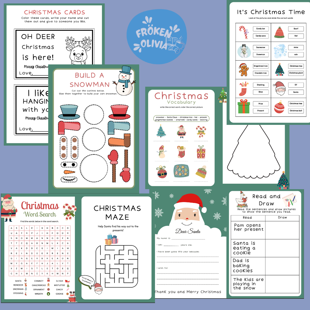 English christmas workbook