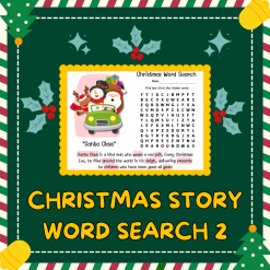 Enkel Engelska: Christmas Story Word Seach 2