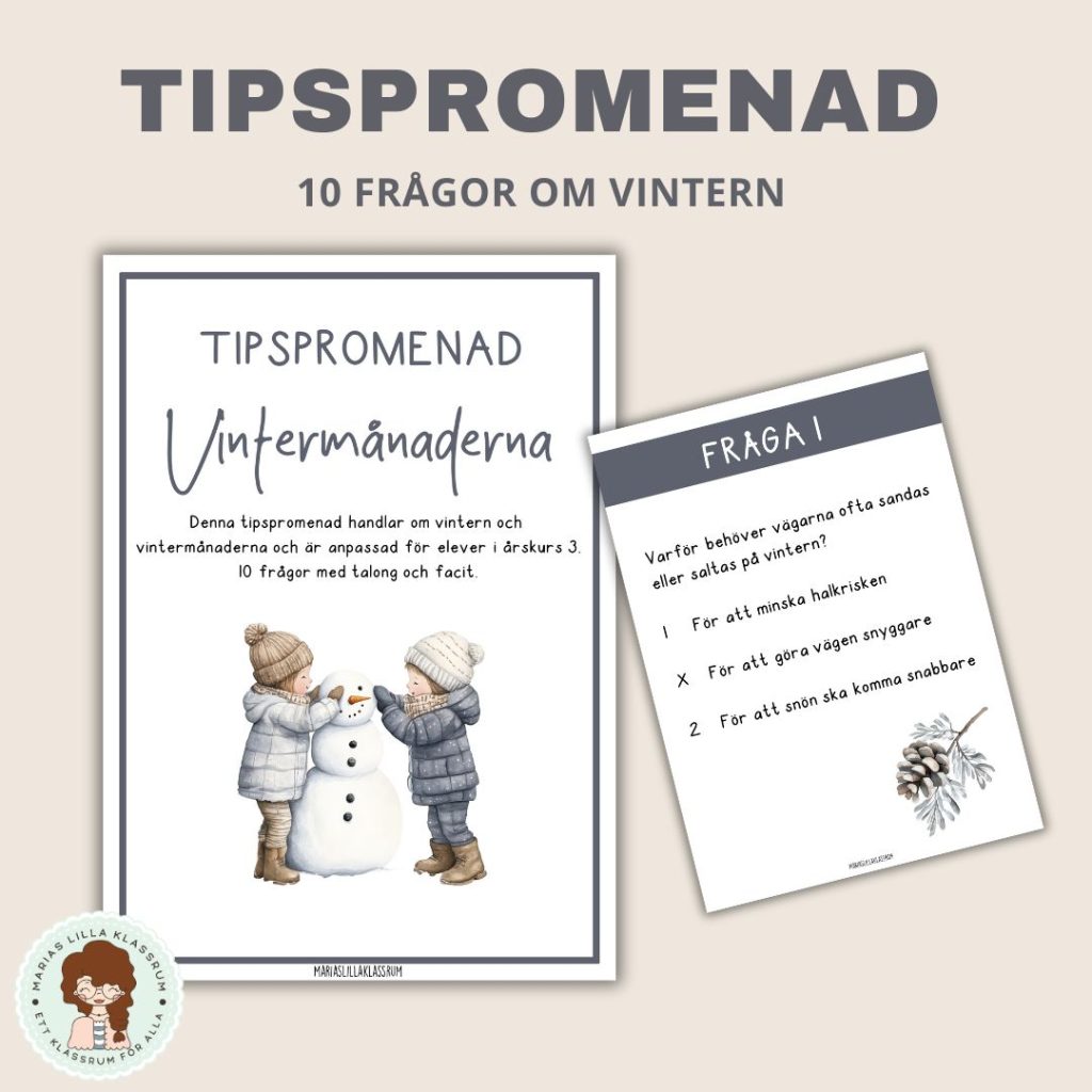 Tipspromenad – vintermånaderna