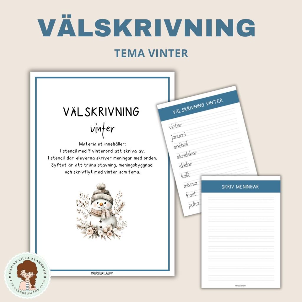 Välskrivning tema vinter
