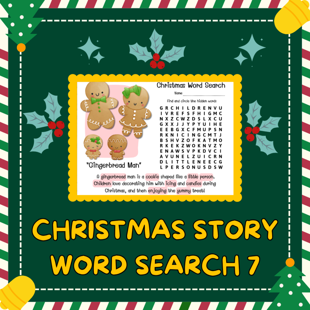 Enkel Engelska: Christmas Story Word Seach 7