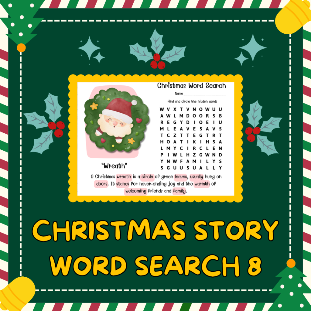 Enkel Engelska: Christmas Story Word Seach 8