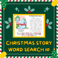 Enkel Engelska: Christmas Story Word Seach 10