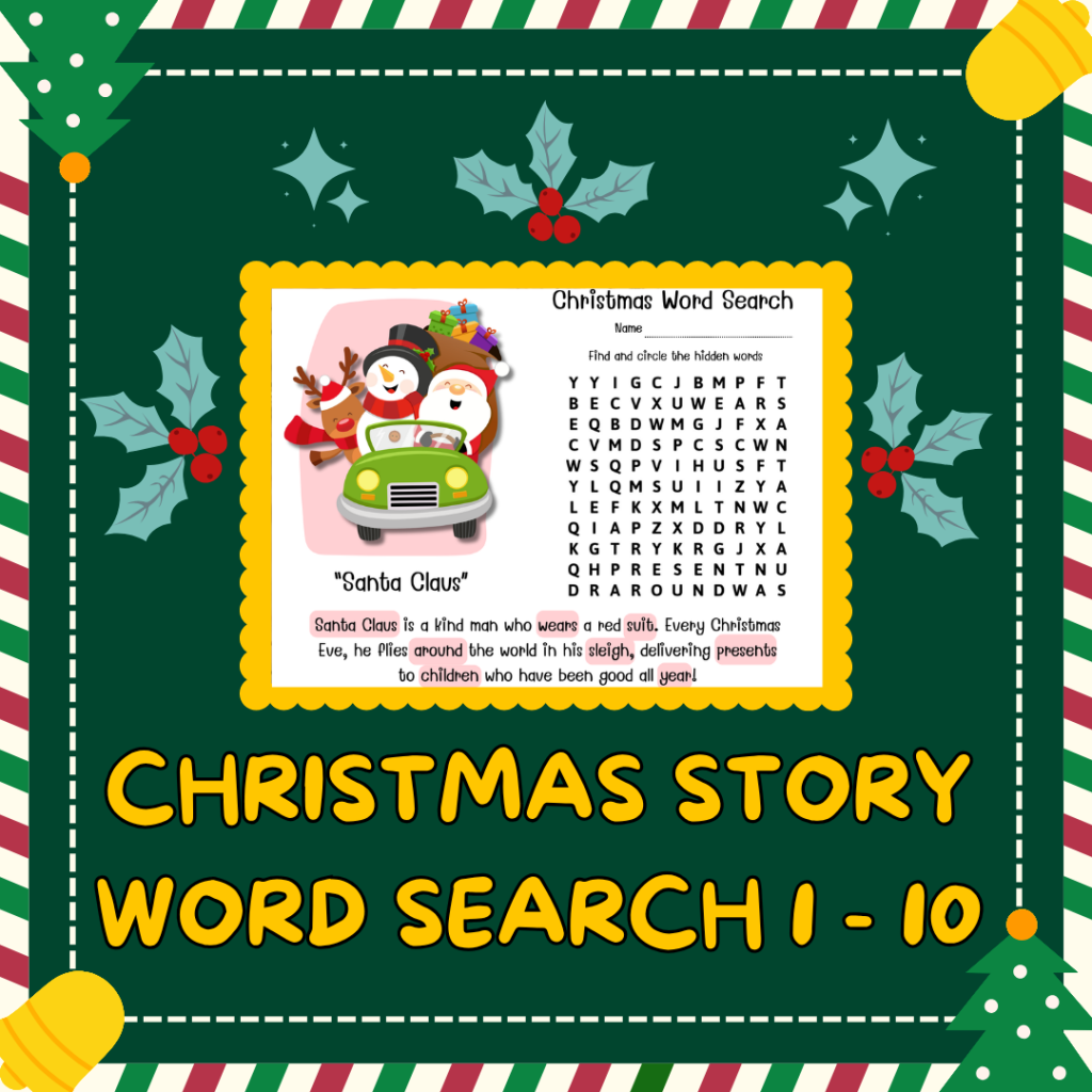 Enkel Engelska: Christmas Story Word Seach 1 – 10
