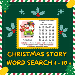 Enkel Engelska: Christmas Story Word Seach 1 - 10